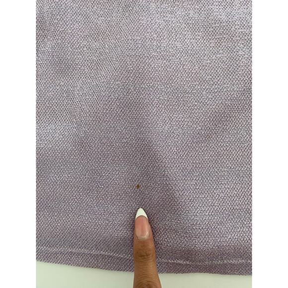 Hugo Buscati Purple Mini Dress 70s Funky Sleeveless Metallic Fairy Size 10 - Picture 12 of 12